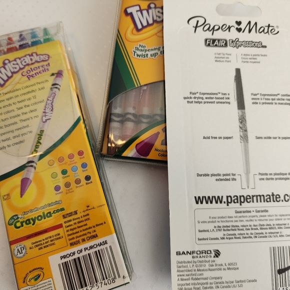 Crayola Twistables & Paper Mate Med Felt Tip Pens - Picture 6 of 9